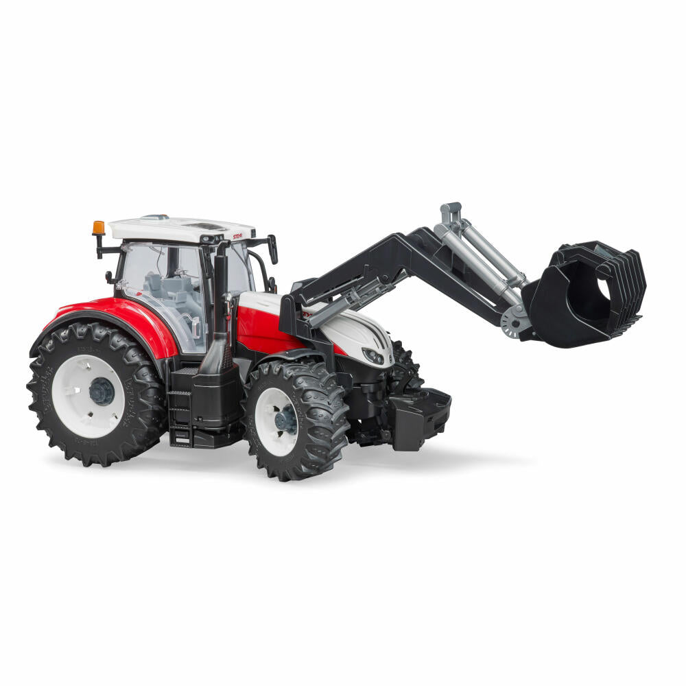 Bruder Landwirtschaft Steyr 6300 Terrus CVT, mit Frontlader, Traktor, Modellfahrzeug, Modell Fahrzeug, Spielzeug, 03181