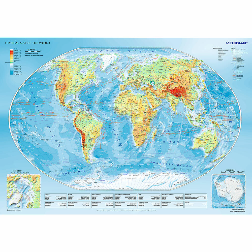 Trefl Puzzle Physische Weltkarte, 1000 Teile, 68.3 x 48 cm, 10463