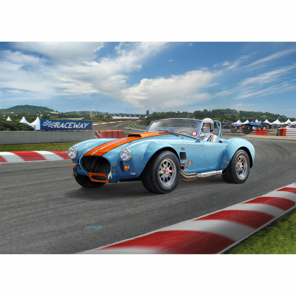 Revell Model Set 65 Shelby Cobra 427, Auto, Modellbausatz, Modell Bausatz, 93 Teile, ab 12 Jahre, 67708