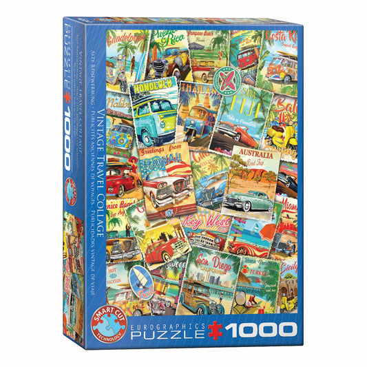 Eurographics Puzzle Old Travel Advertisement, Tourism, 1000 pieces, 68 x 48 cm, 6000-5628