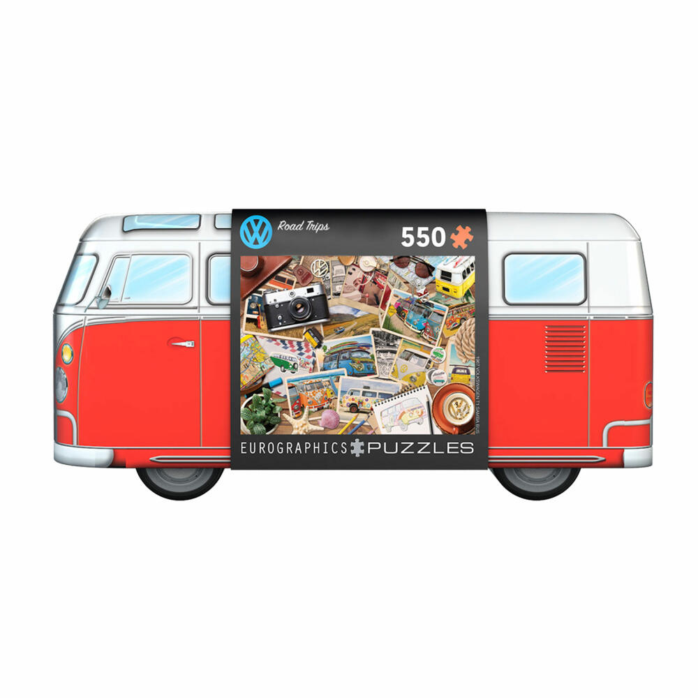 Eurographics Puzzle VW Bus Road Trips - in Puzzledose, 550 Teile, 33 x 48.3 cm, 8551-5576