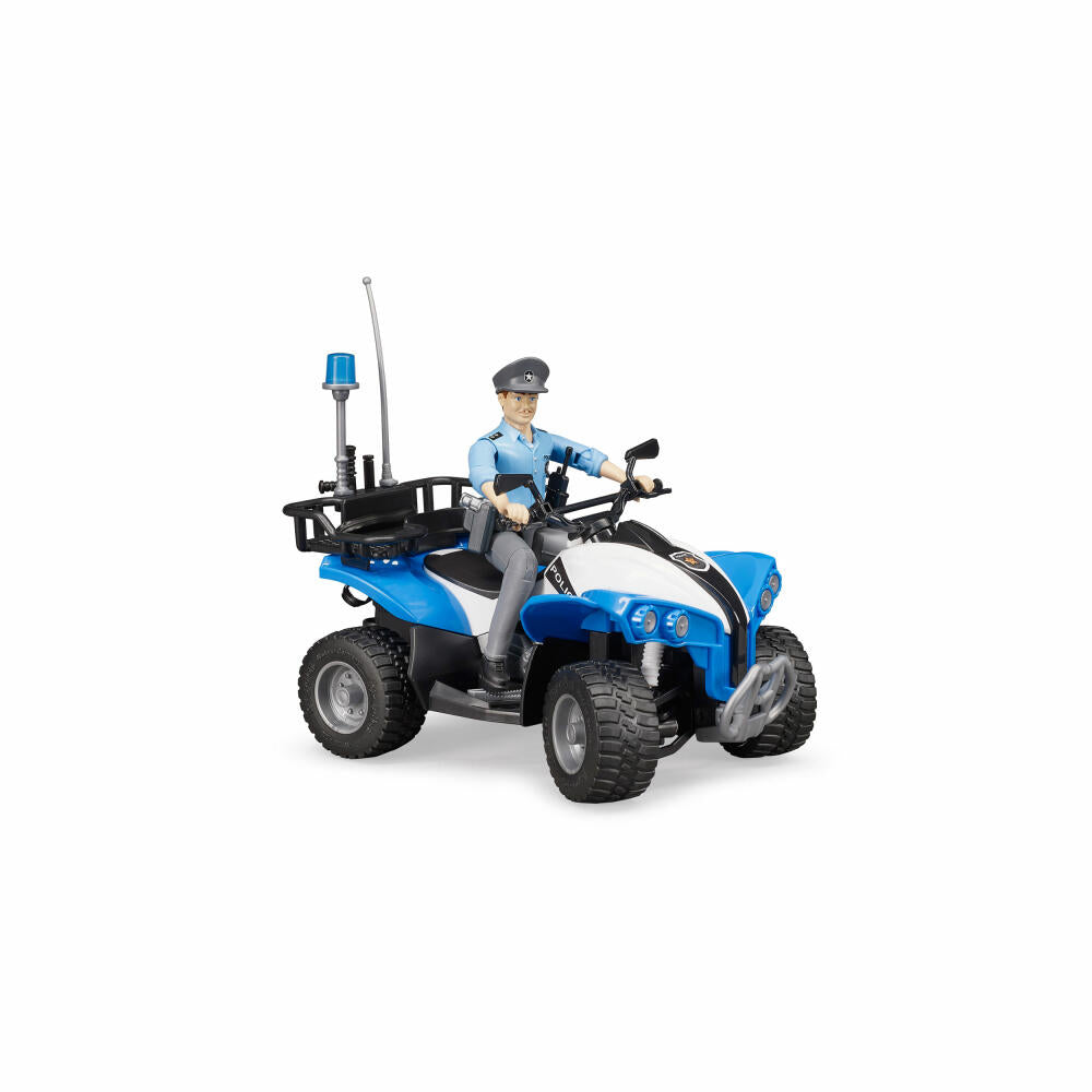 Bruder Einsatzfahrzeuge Polizei-Quad, mit Polizist, Modellfahrzeug, Modell Fahrzeug, Spielzeug, 63010