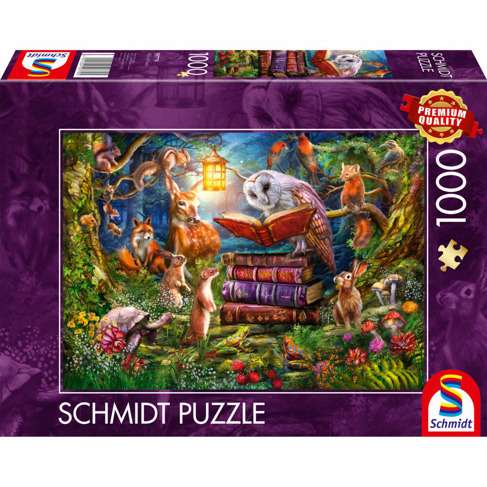 Schmidt Spiele Puzzle Forest Stories at Night, Standard, Adult Puzzle, 1000 Pieces, 59779
