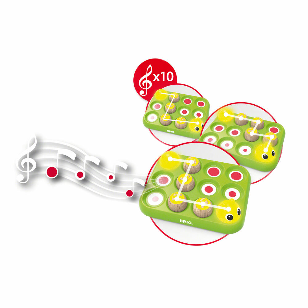 BRIO Musical Game Caterpillar, Caterpillar Toy, Animal Toy, Wooden Toy, Toddler, 30189