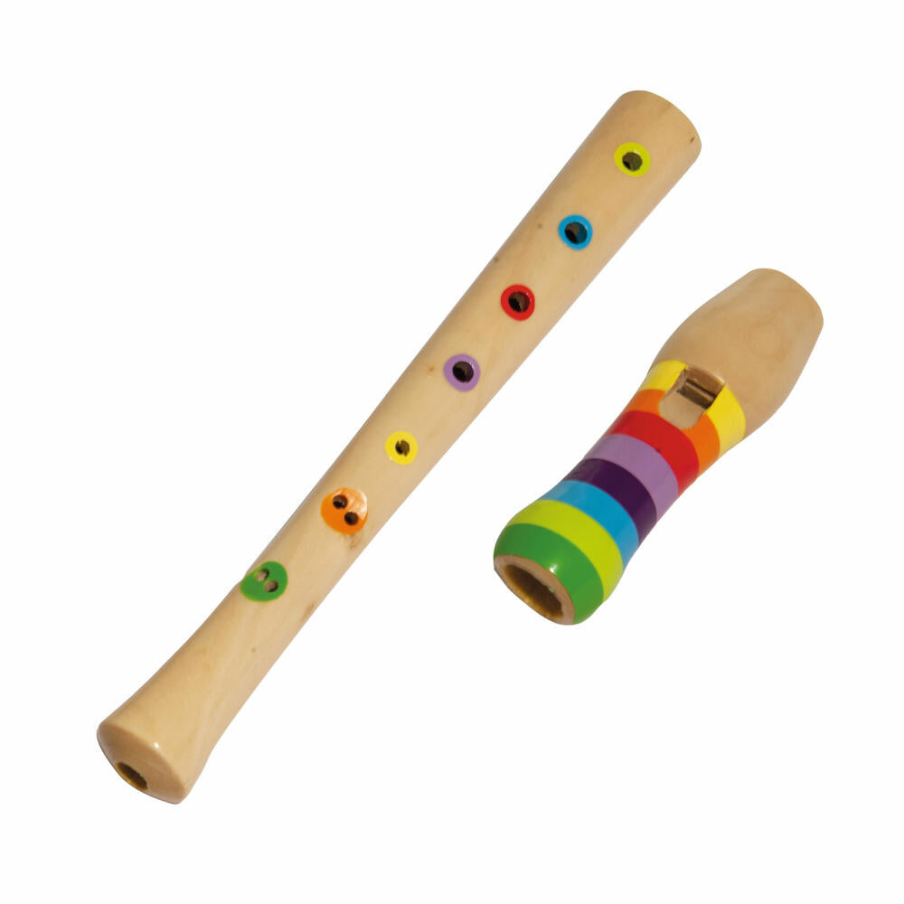 Eichhorn Music Wooden Flute, Flute, Children's Flute, Recorder, Children, Instrument, Wood, 32 cm, 100003481