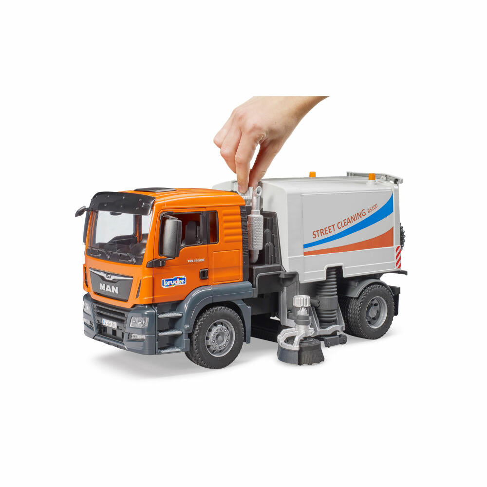 Bruder Commercial Vehicles MAN TGS Truck Street Cleaning, Sweeper, Model Vehicle, Model Vehicle, Toy, 03780