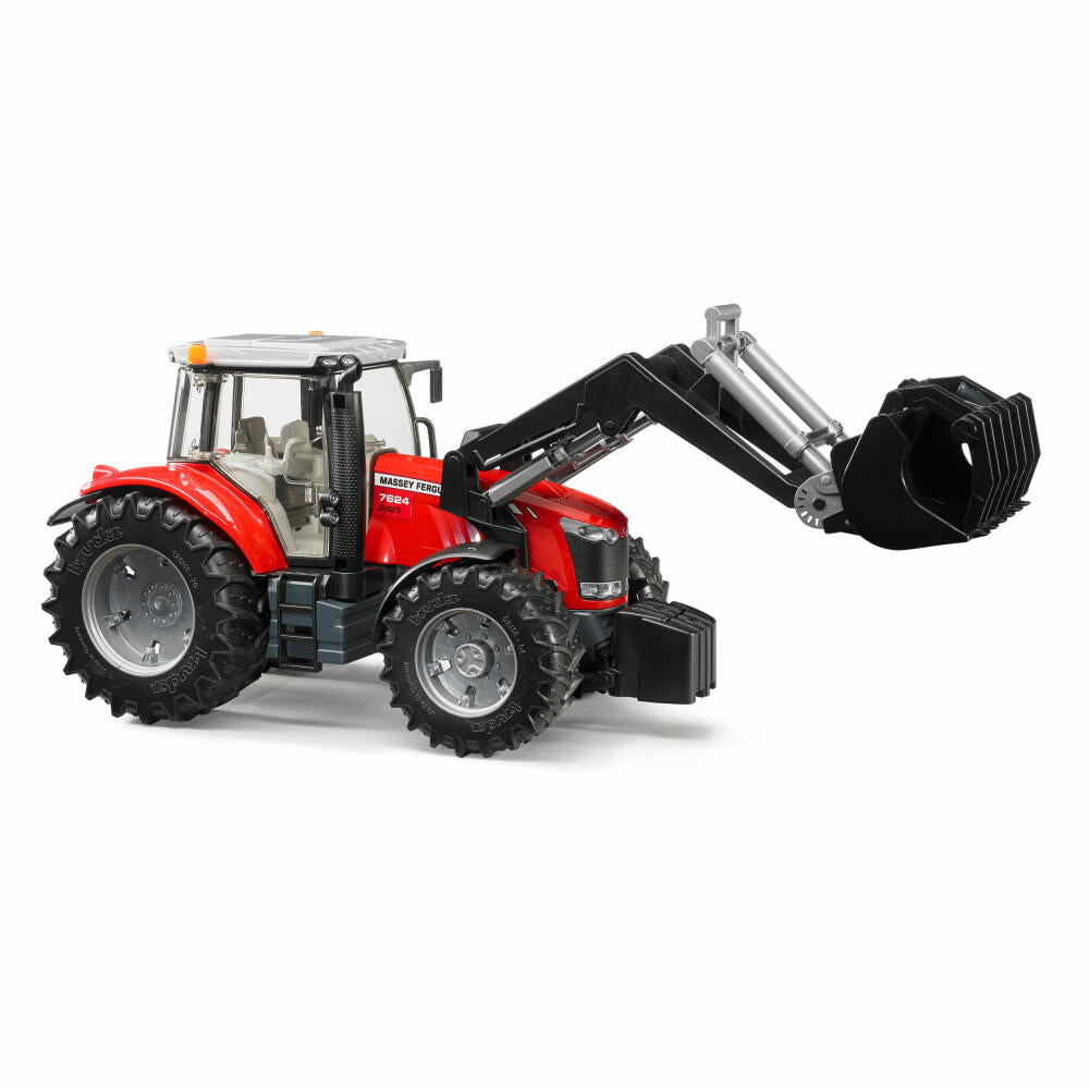 Bruder Landwirtschaft Massey Ferguson 7624, mit Frontlader, Traktor, Modellfahrzeug, Modell Fahrzeug, Spielzeug, 03047