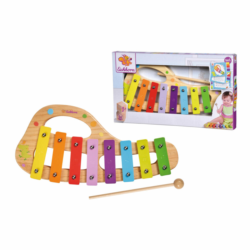 Eichhorn Music Xylophone, 8 tones, musical instrument, instrument, children, wooden toy, wood, 100003482