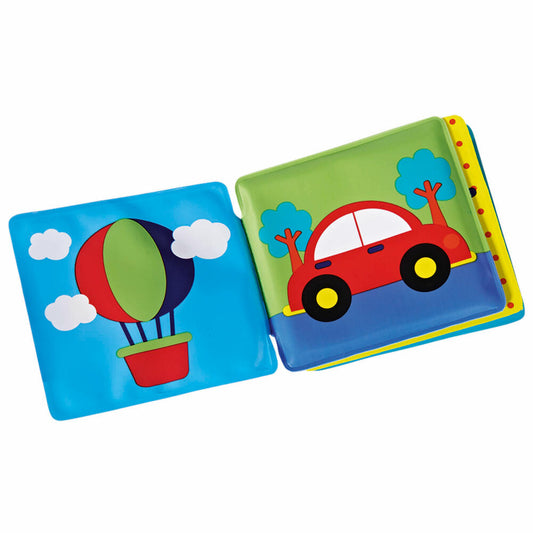 Simba ABC Mein erstes Buch, Lernbuch, Fahrzeuge, Wasserfest, mit Quietscher, Kinder, Baby, Spielzeug, 10cm, 104011641