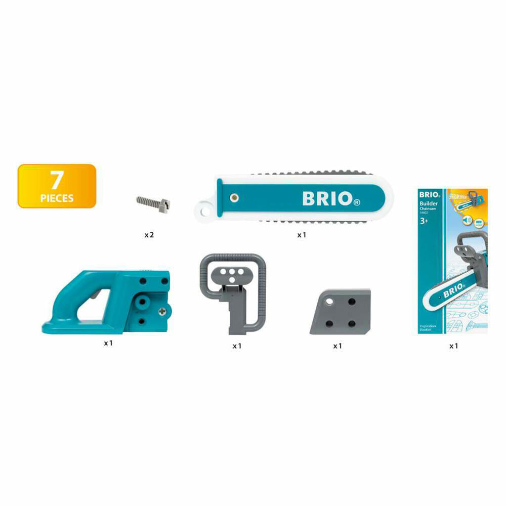 BRIO Builder Kettensäge, Kinderwerkzeug, Kinder Werkzeug, Spielzeug, ab 3 Jahren, 63460200