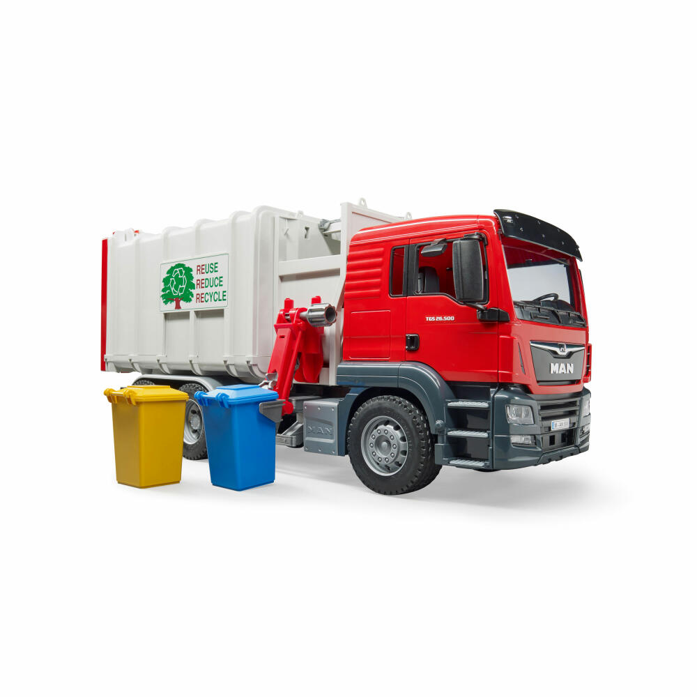 Bruder Commercial Vehicles MAN TGS Side Loader Garbage Truck, Garbage Truck, Model Vehicle, Model Vehicle, Toy, 03761