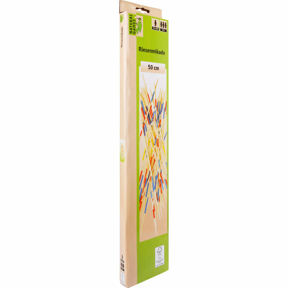 Natural Games Giant Mikado, Mikado, Mikado sticks, family game, game of skill, from 5 years, L 50 cm, 61413065