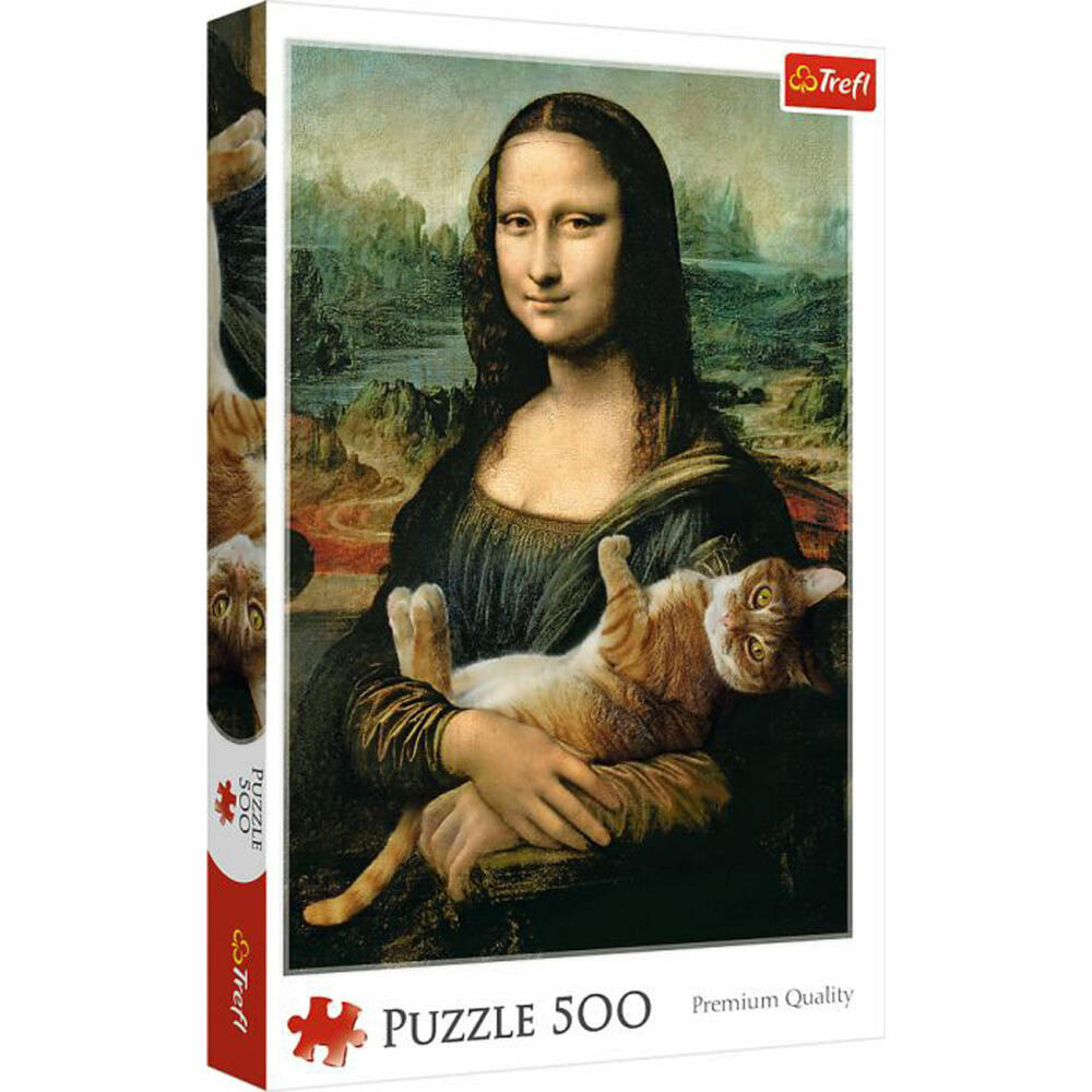 Trefl Premium Puzzle 500 Teile - Mona Lisa mit Katze