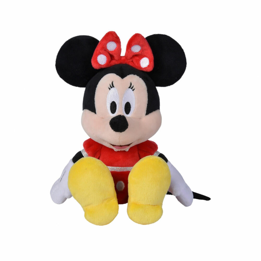 Simba Disney Minnie Maus Refresh Core Rot, Plüschtier, Kuscheltier, Plüschfigur, Stofftier, 25 cm, 6315870226