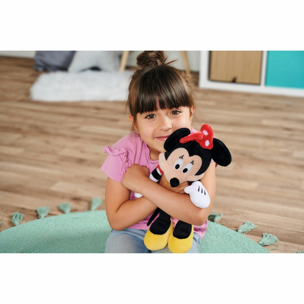 Simba Disney Minnie Maus Refresh Core Rot, Plüschtier, Kuscheltier, Plüschfigur, Stofftier, 35 cm, 6315870229