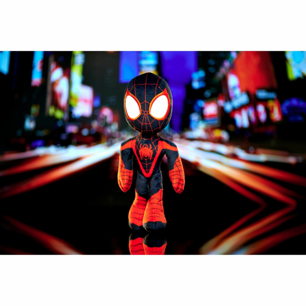 Simba Disney Marvel Miles Morales, Glow in the Dark, Plush Toy, Cuddly Toy, Plush Figure, Stuffed Toy, 25 cm, 6315875812X12