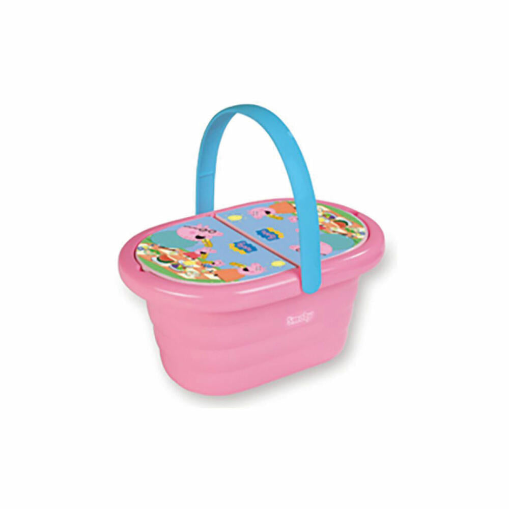 Smoby Peppa Pig Picnic Basket, Picnic Basket, Crockery, Plate, Cup, Toy, Children, Play Crockery, 7600310589
