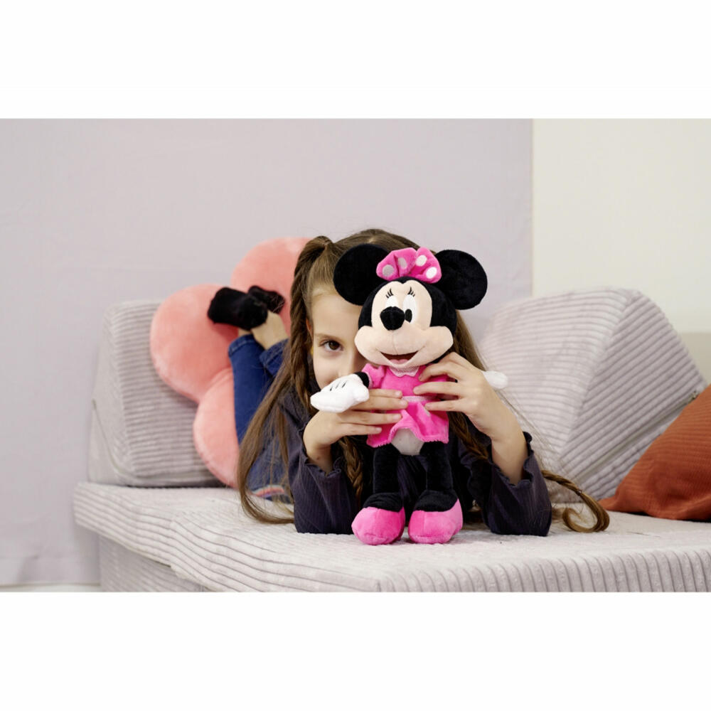 Simba Disney Minnie Maus Refresh Core Pink, Plüschtier, Kuscheltier, Plüschfigur, Stofftier, 25 cm, 6315870227