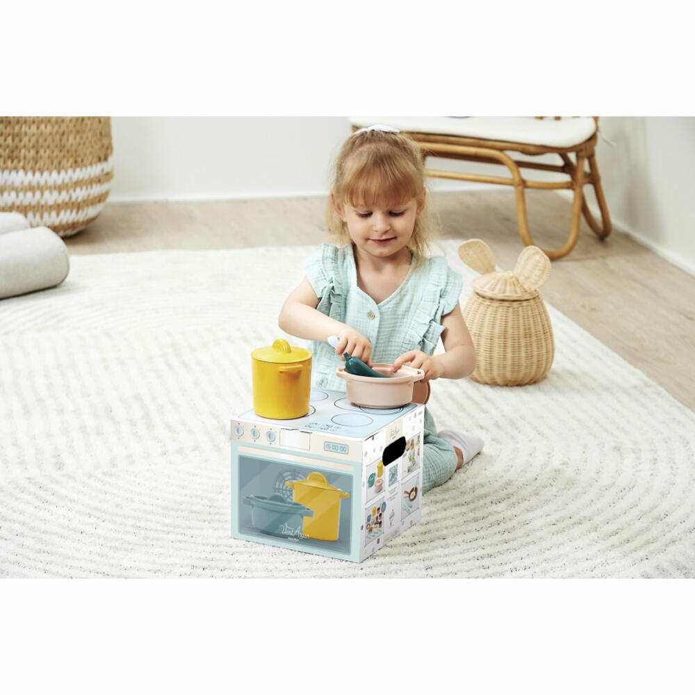 Ecoiffier Vert Azur Topf Set, 35-tlg., Spielküche Zubehör, Kinderküche, Spielzeug, 7600001685