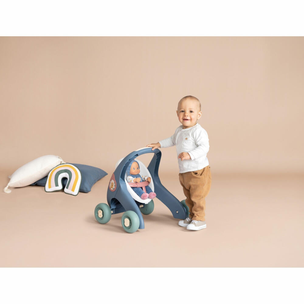 Little Smoby 3-in-1 baby walker with doll, baby walker, doll stroller, toy, 7600140308
