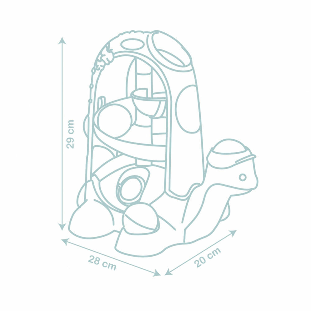Little Smoby Marble Run Turtle, Pull Along Animal, Motor Skills Toy, Children's Toy, 7600140310