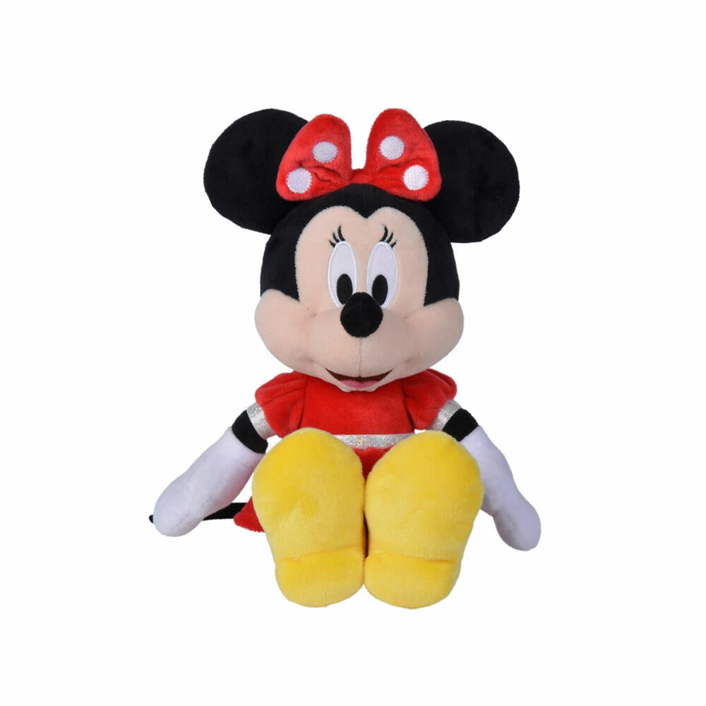 Simba Disney Minnie Maus Refresh Core Rot, Plüschtier, Kuscheltier, Plüschfigur, Stofftier, 35 cm, 6315870229