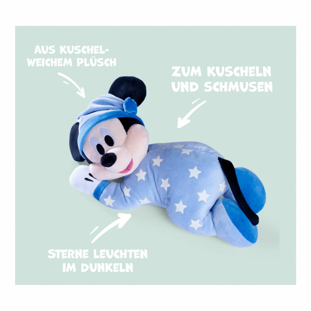 Simba Disney Good Night Mickey Glow in The Dark Plush, Plush Toy, Cuddly Toy, Plush Figure, Stuffed Toy, 30 cm, 6315870350
