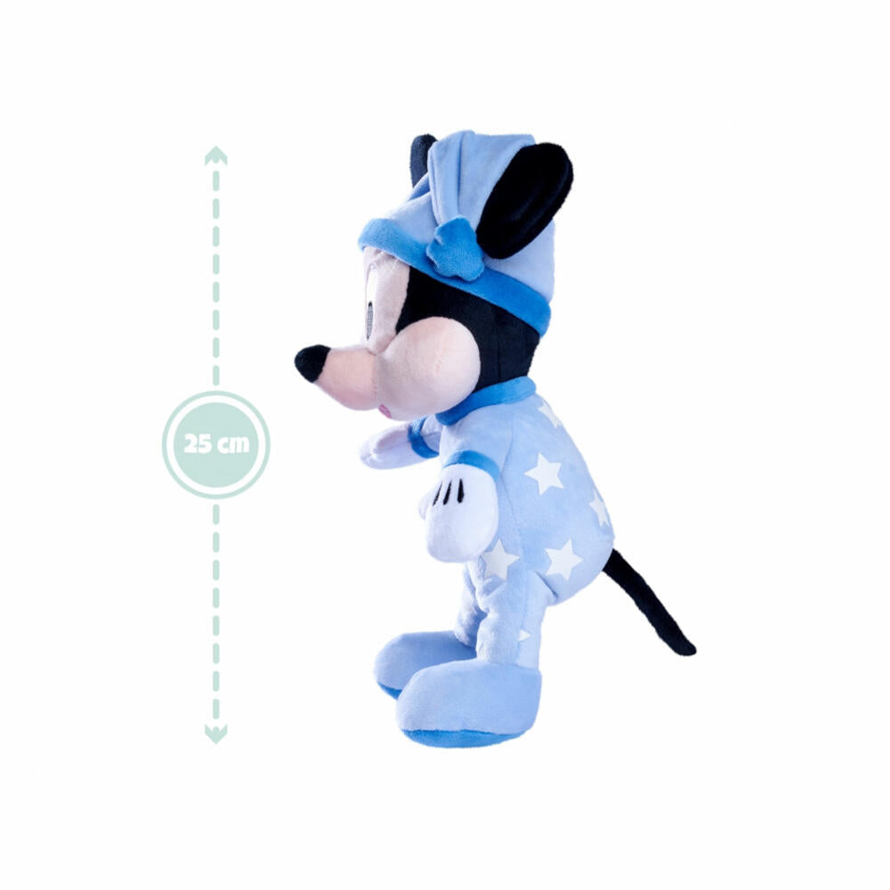 Simba Disney Good Night Mickey Glow in The Dark Plush, Plush Toy, Cuddly Toy, Plush Figure, Stuffed Toy, 6315870349
