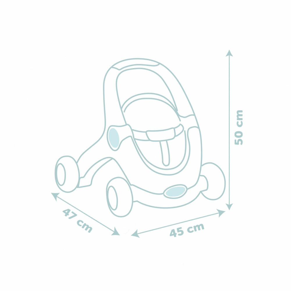Little Smoby 3-in-1 baby walker with doll, baby walker, doll stroller, toy, 7600140308