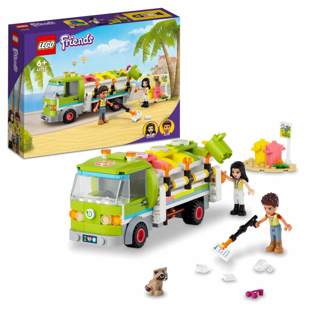 LEGO Friends Recycling Car, 259 pcs., Garbage Truck, Construction Set, Building Blocks, Toy, Ages 6+, 41712