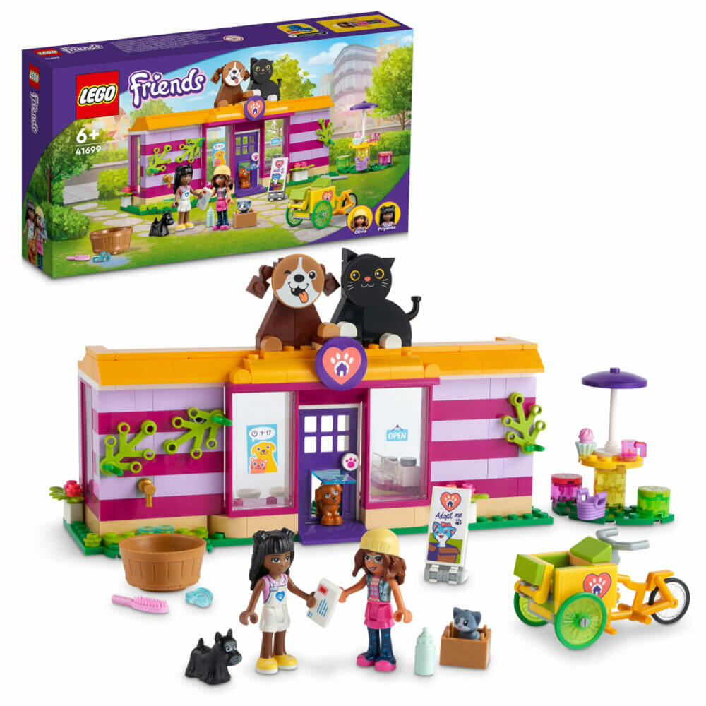 LEGO Friends Tieradoptionscafé, 292-tlg., Bauset, Konstruktionsset, Bausteine, Spielzeug, ab 6 Jahre, 41699