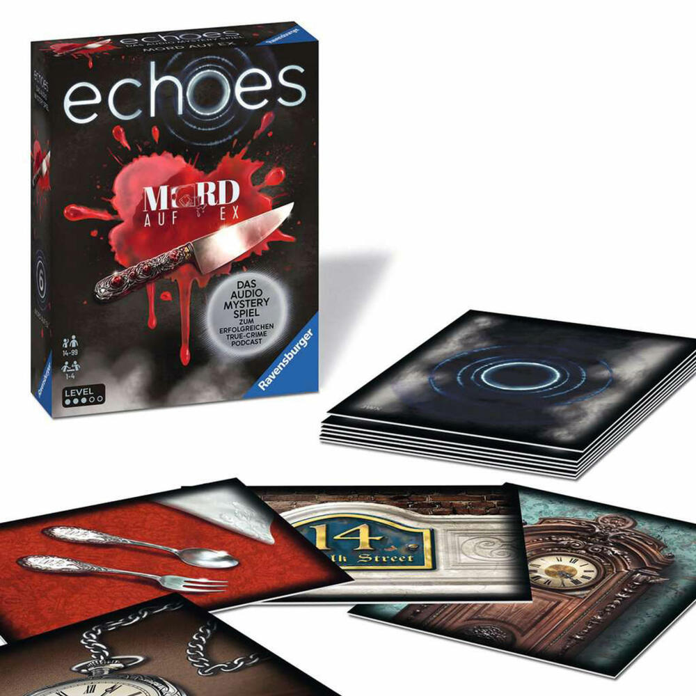 Ravensburger echoes Murder on Ex, Cooperative Audio Mystery Game, Puzzle Game, Board Game, 20995