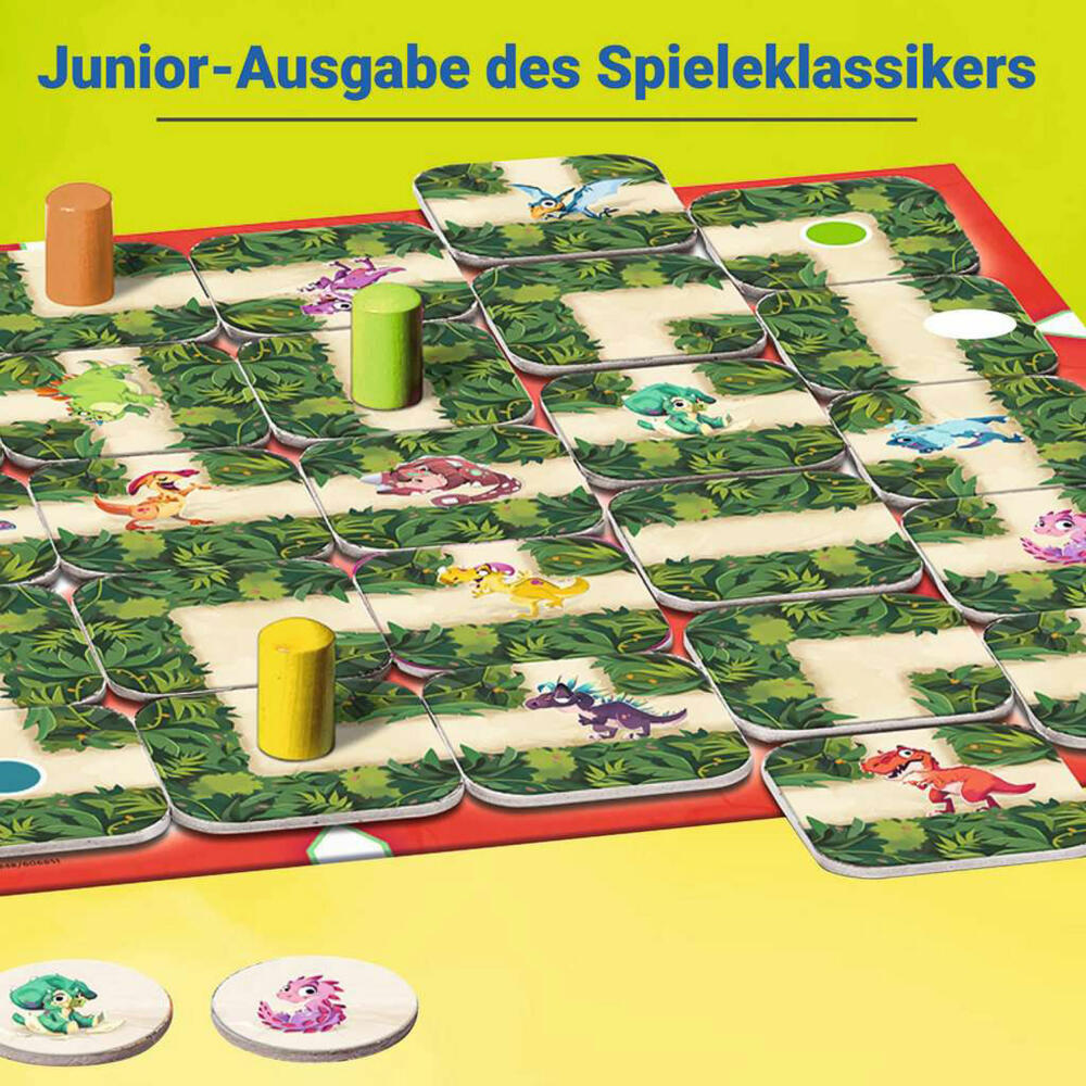 Ravensburger Dino Junior Labyrinth, Brettspiel, Familienspiel, Gesellschaftsspiel, Kinderspiel, 20980