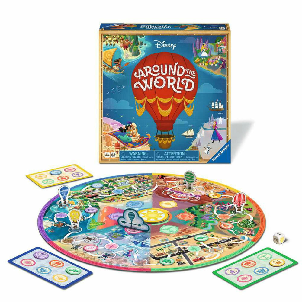 Ravensburger Disney Around the World, children's game, board game, family game, from 4 years, 22379