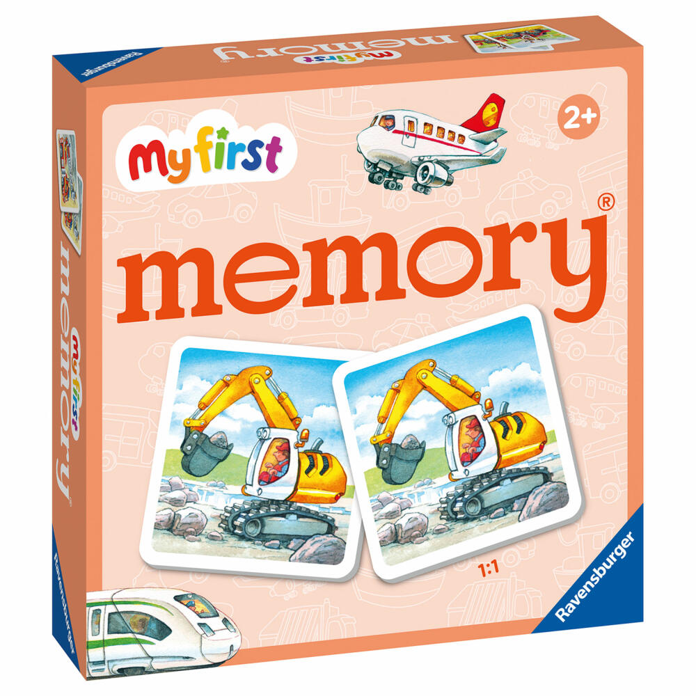 Ravensburger My first memory Fahrzeuge, Memospiel, Kinderspiel, Kinder Spiel, ab 2 Jahre, 20878