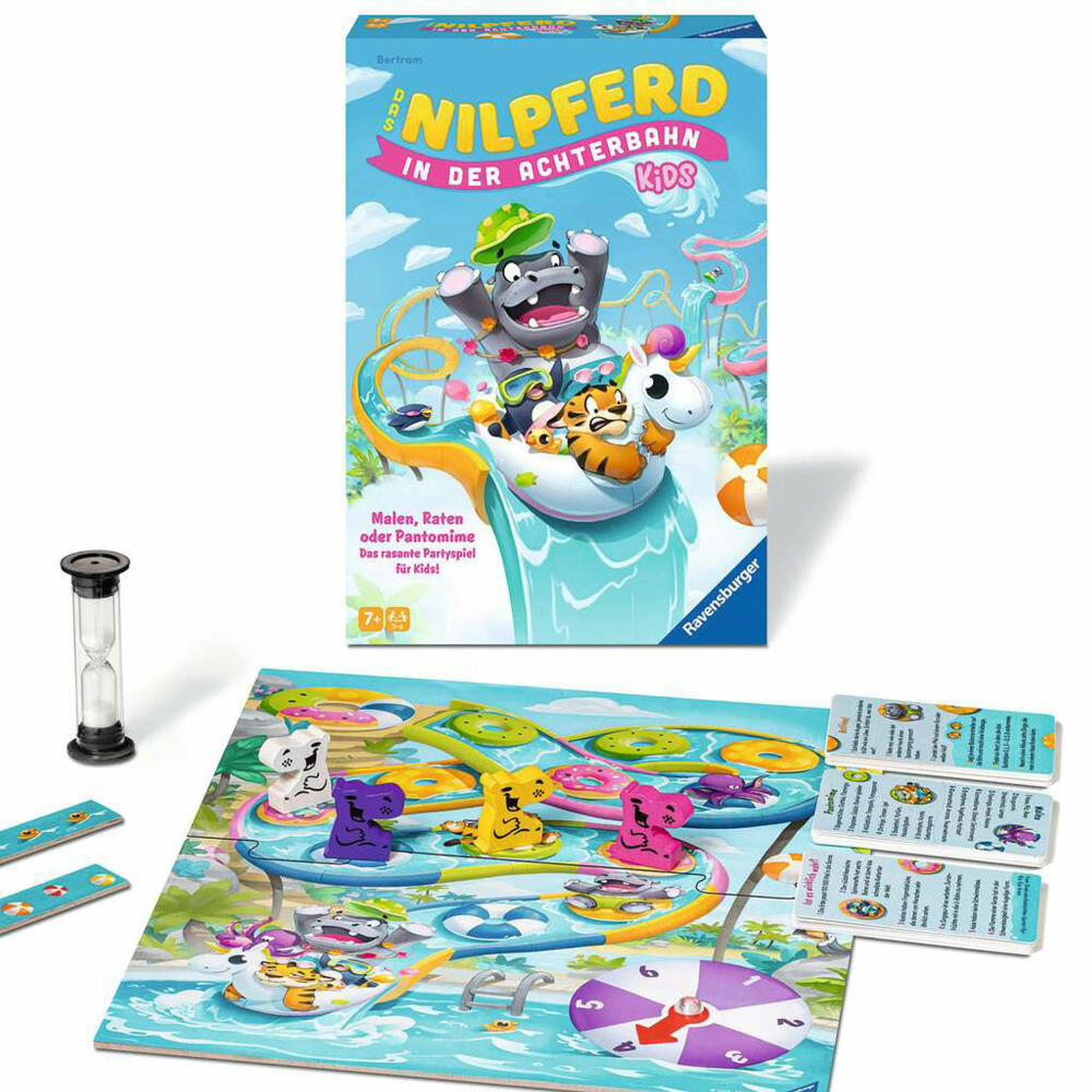 Ravensburger The Hippo in the Rollercoaster Kids, Children's Game, Family Game, Board Game, from 7 years, 22361