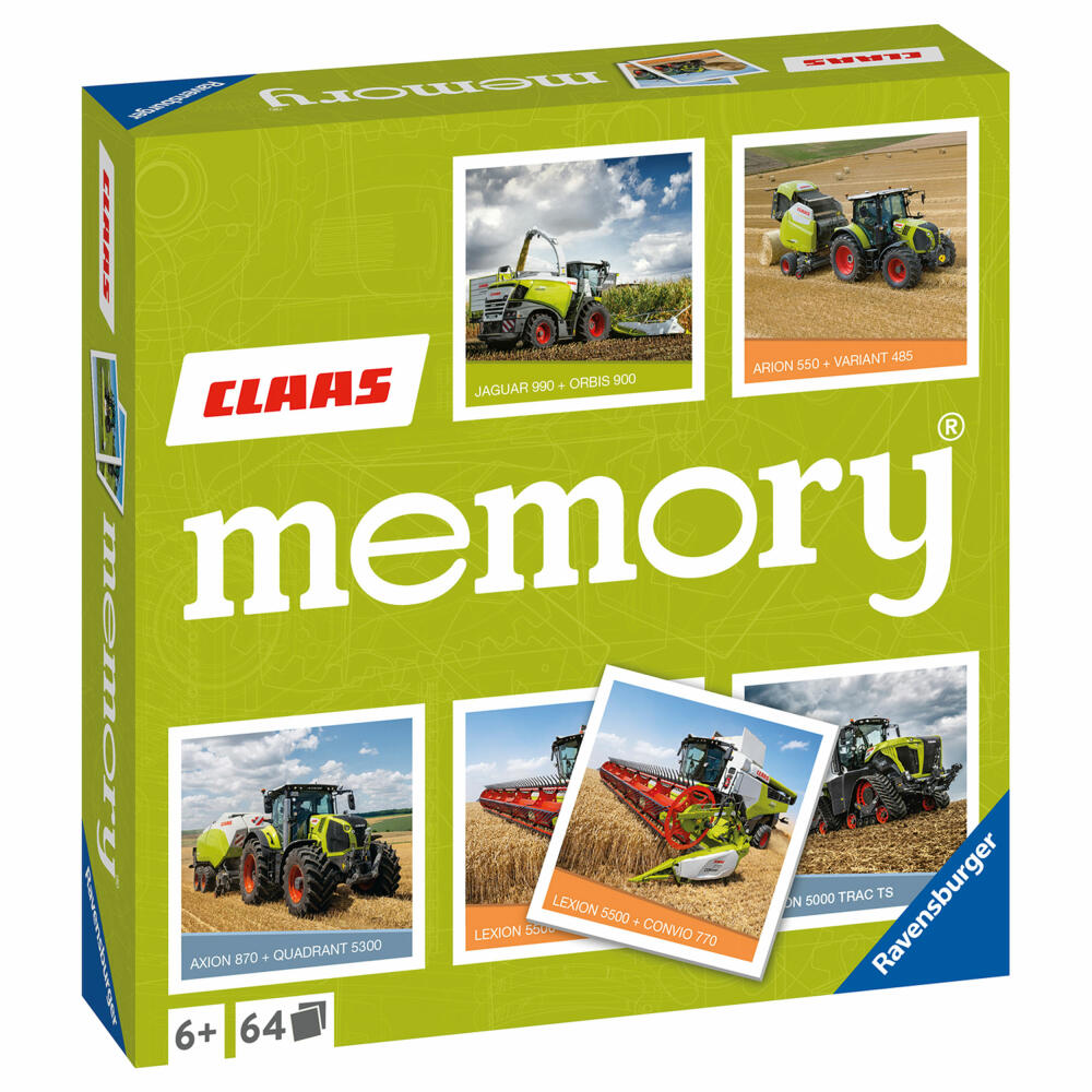 Ravensburger memory CLAAS, memory game, children's game, children's game, from 6 years, 20882