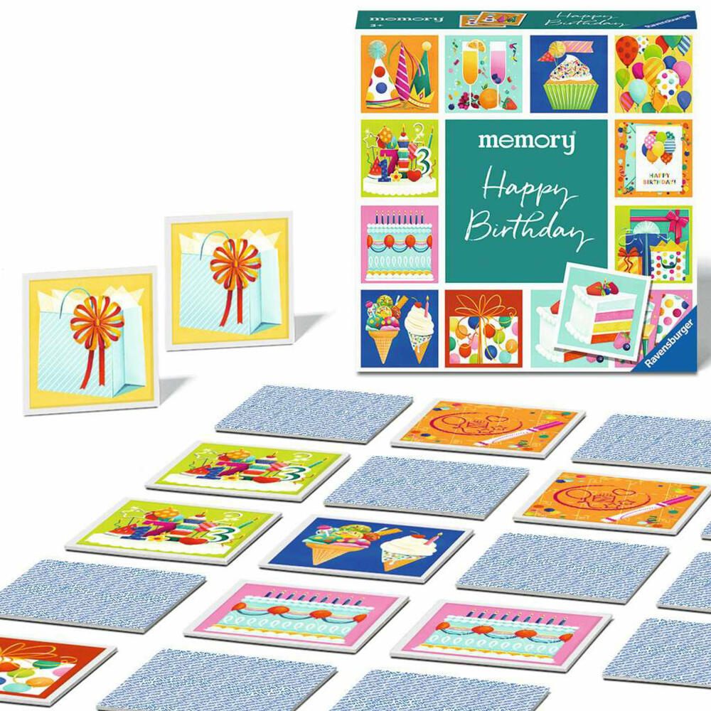 Ravensburger memory moments Happy Birthday, memory game, search game, family game, 22399