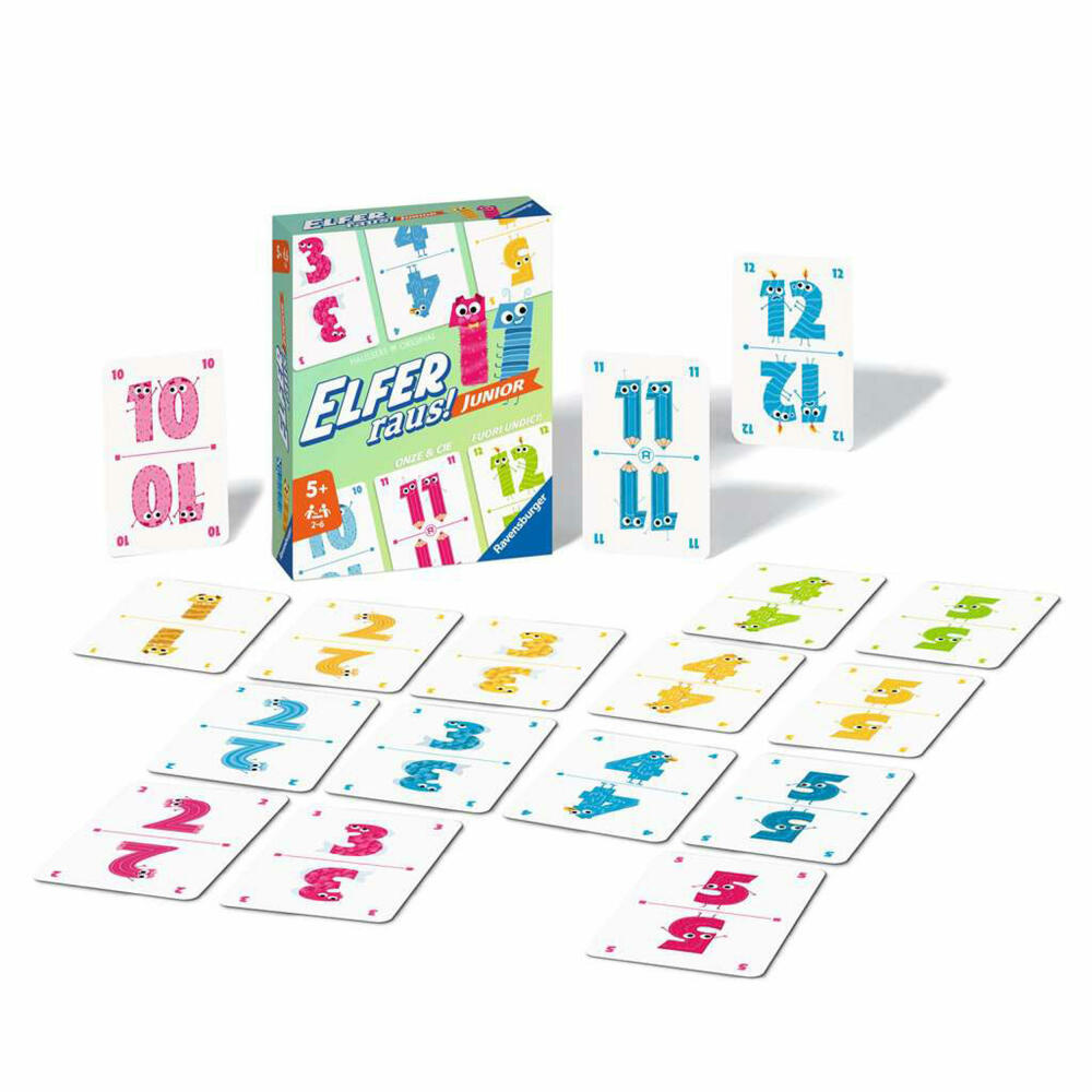 Ravensburger Elfer raus! Junior, card game, board game, family game, children's game, children, 20947