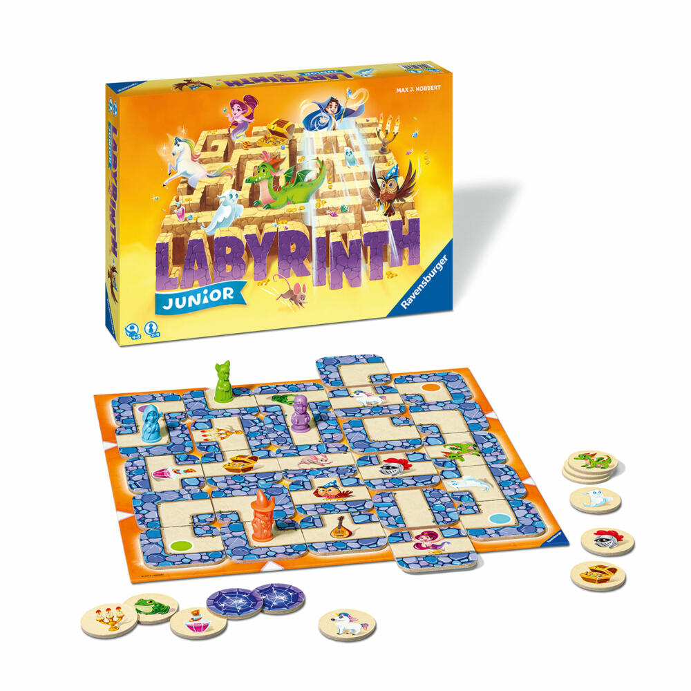 Ravensburger Junior Labyrinth, Kinderspiel, Gesellschaftsspiel, Brettspiel, Kinder Spiel, ab 4 Jahre, 20847