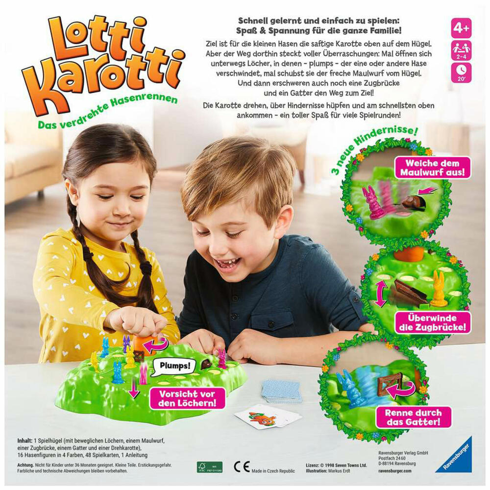 Ravensburger Lotti Karotti, children's game, family game, board game, children's game, from 4 years, 22343