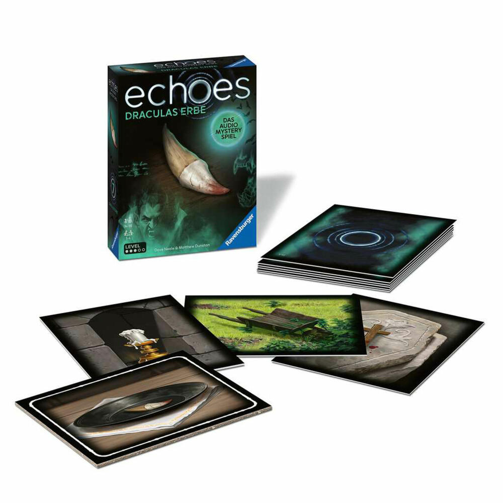 Ravensburger echoes Draculas Erbe, Kooperatives Audio Mystery Spiel, Rätselspiel, Gesellschaftsspiel, 22360