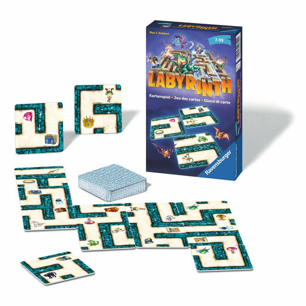 Ravensburger Reisespiel Labyrinth Kartenspiel, für Kinder ab 7 Jahren, 20849