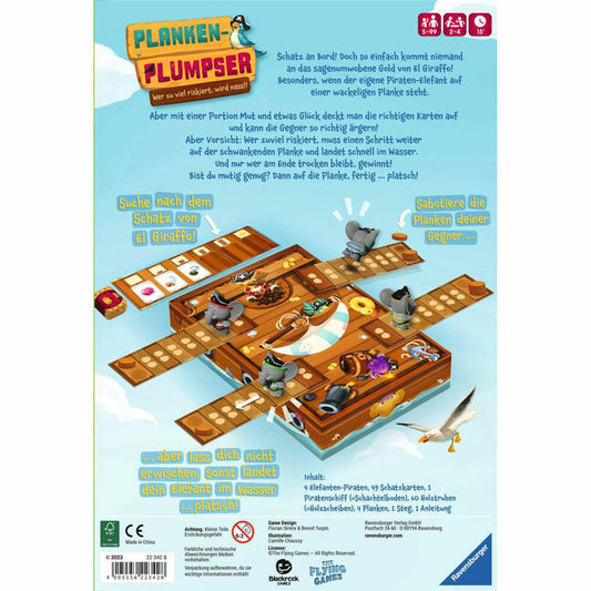 Ravensburger Spiel Planken-Plumpser, für Kinder ab 5 Jahren, 22342