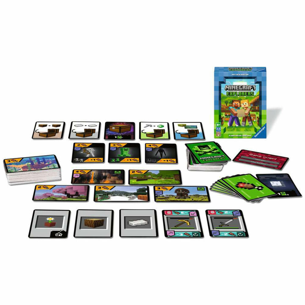Ravensburger Minecraft Explorers, Kooperatives Kartenspiel, Kinderspiel, ab 8 Jahren, 21580