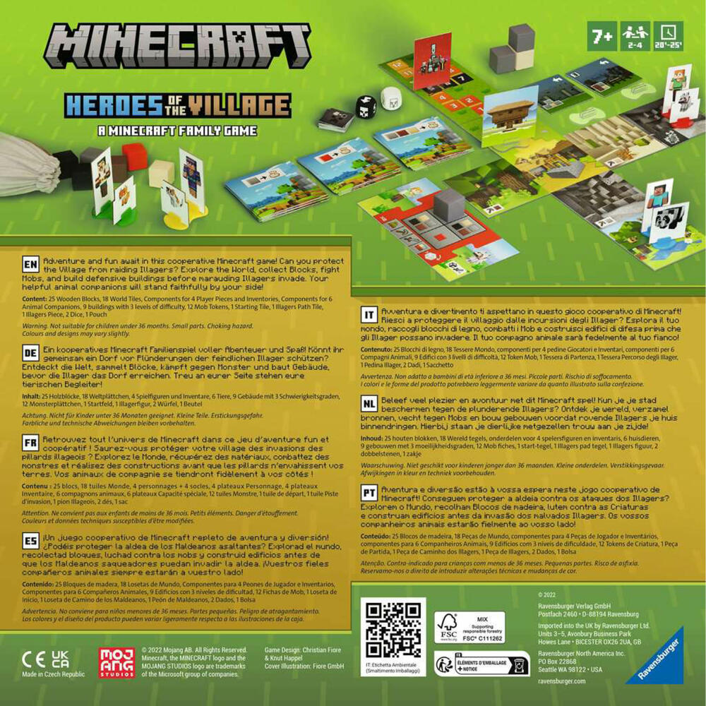 Ravensburger game Minecraft Heroes of the Village, for children from 7 years, 20914