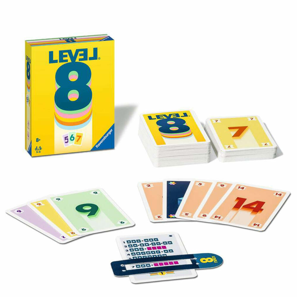 Ravensburger Kartenspiel Level 8, für Kinder ab 8 Jahren, 20865