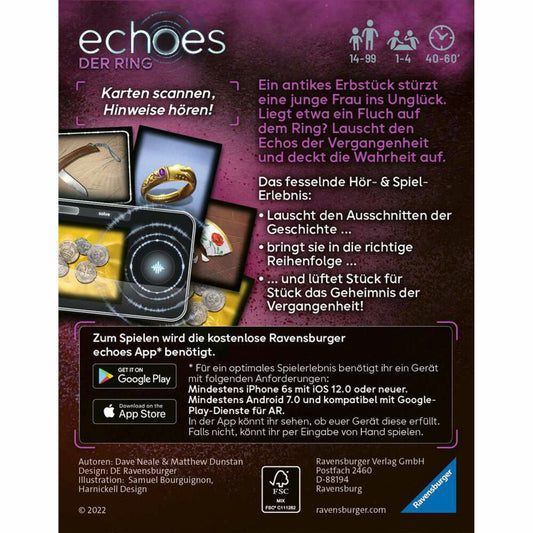 Ravensburger Spiel echoes Der Ring, für Kinder ab 14 Jahren, 20866
