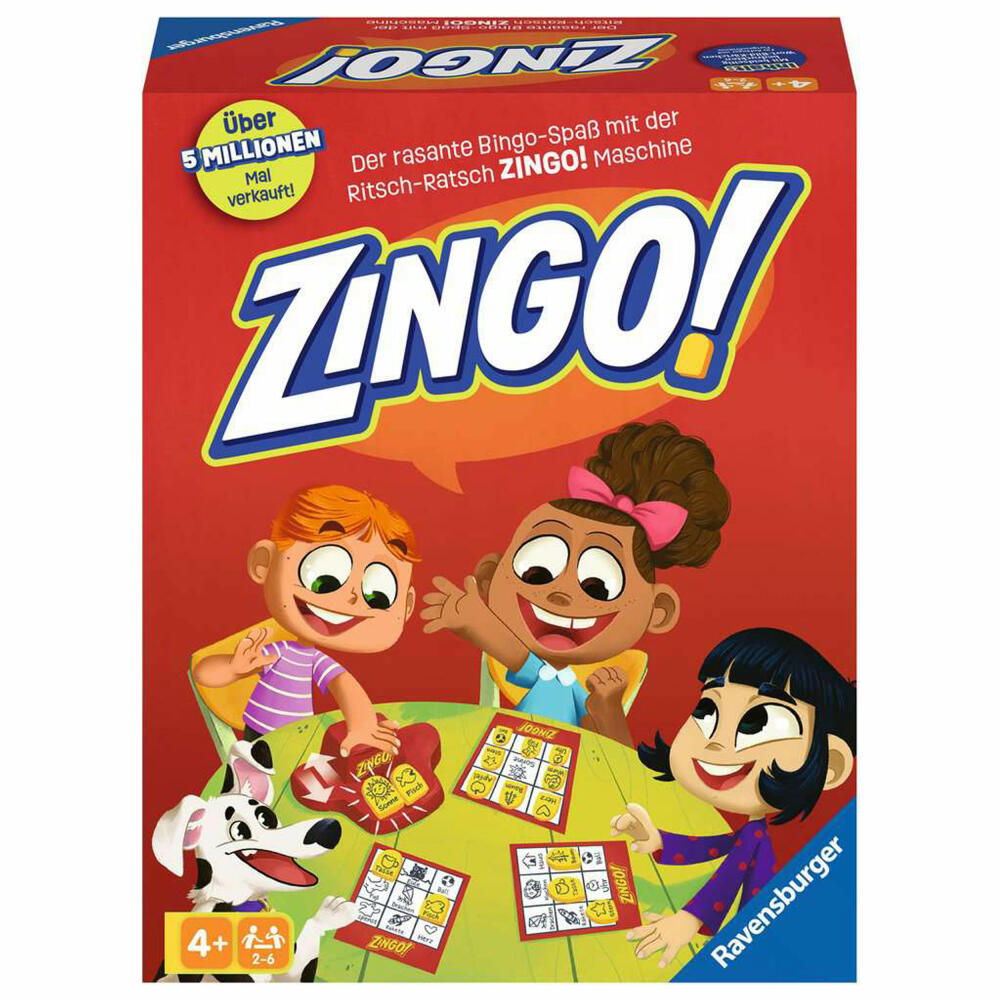 Ravensburger Zingo!, children's game, educational game, family game, bingo, reaction game, from 4 years, 22354