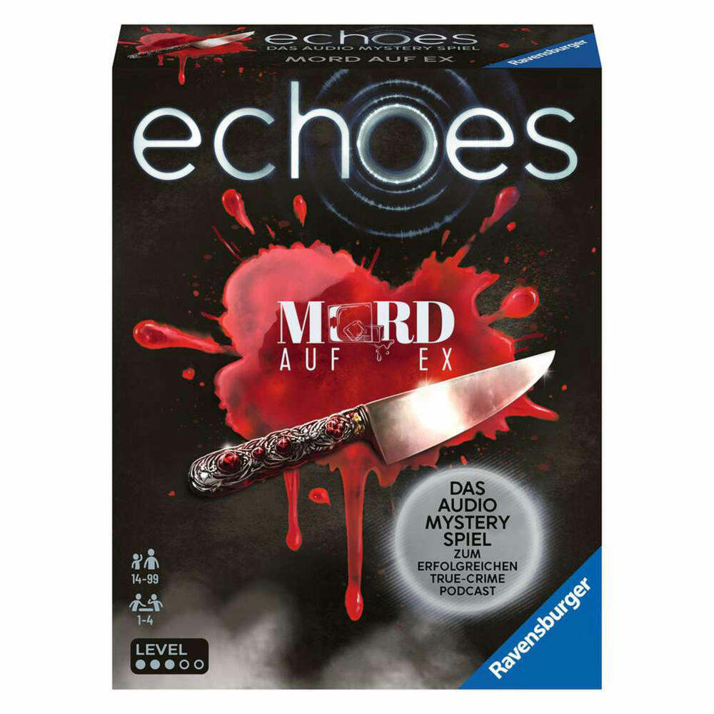 Ravensburger echoes Murder on Ex, Cooperative Audio Mystery Game, Puzzle Game, Board Game, 20995
